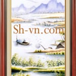 乡村风景画手工刺绣＝可愛的故鄉　2219＝SHVN 2119 - 45cm x 100cm (2)